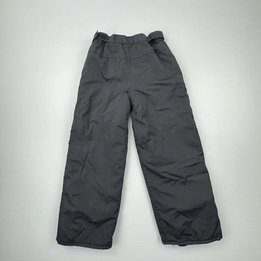 Childrens Place Snow Pants Kids 7 Black Adjustable Waist Athleisure Winter Ski